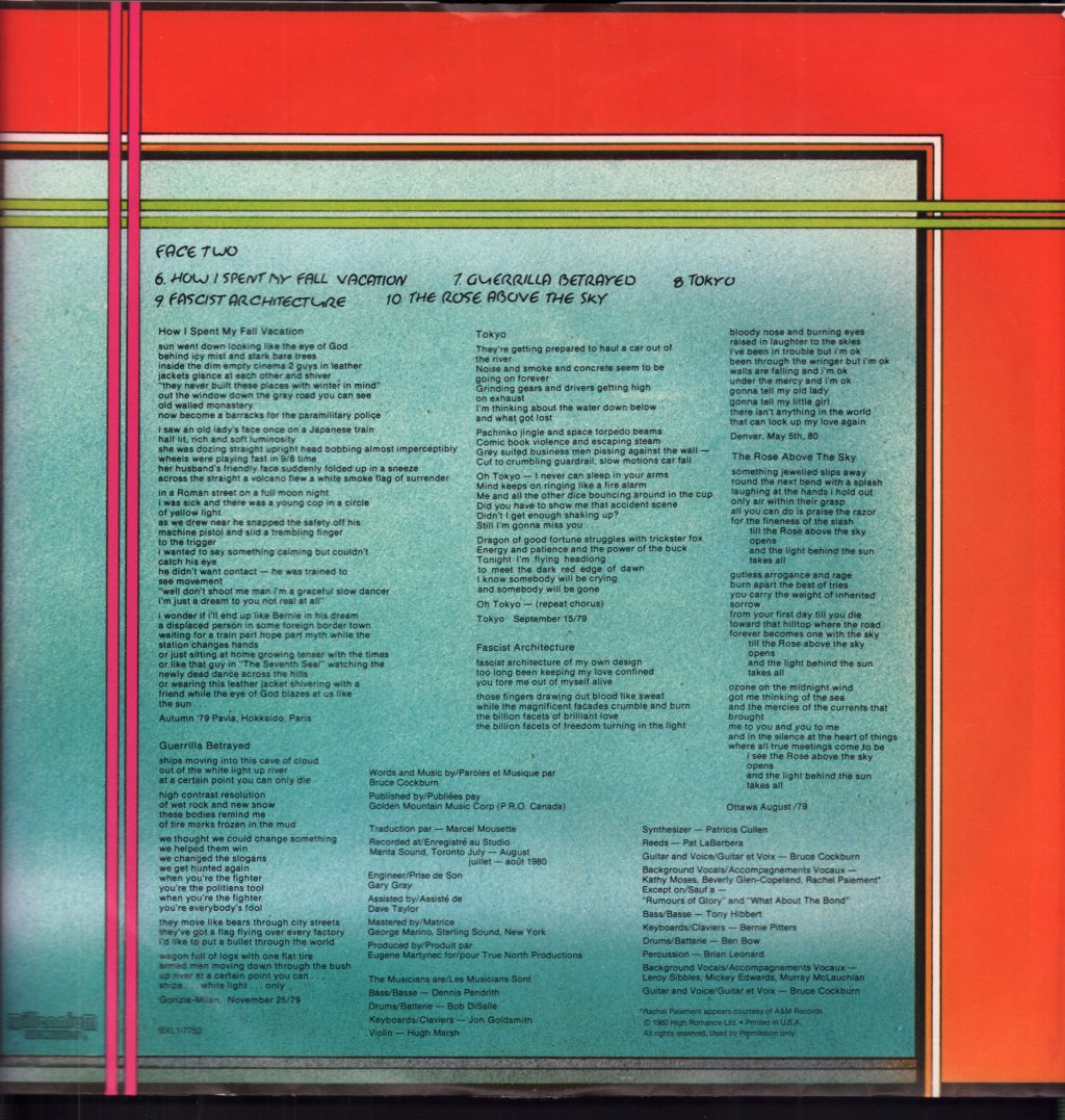 Bruce Cockburn - Humans - Lp