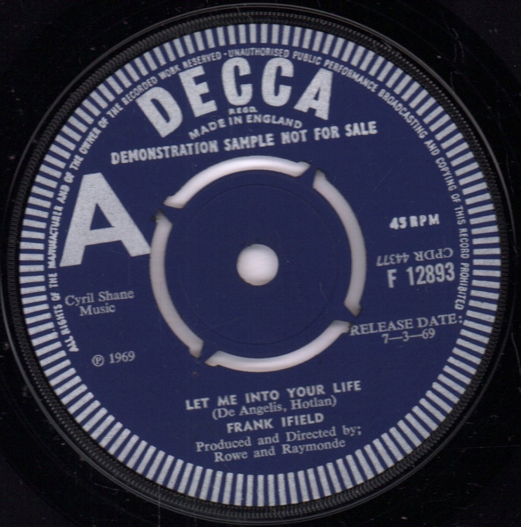Frank Ifield - Let Me Into Your Life - 7 Inch
