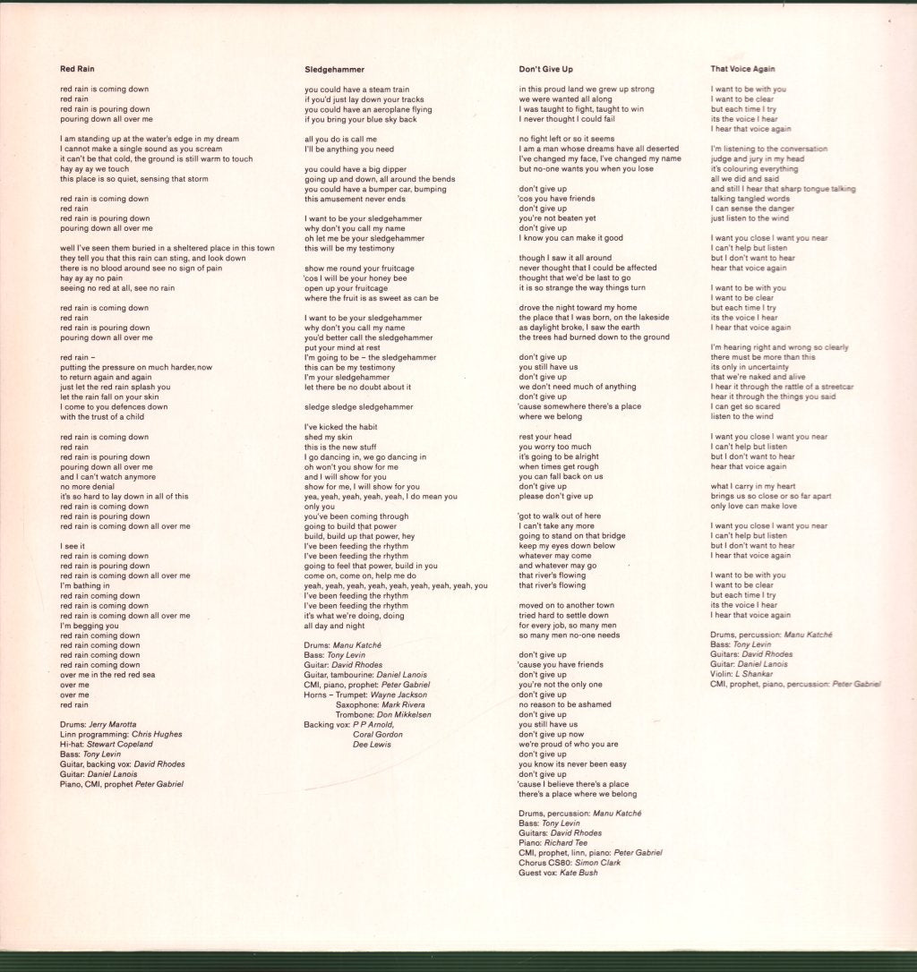 Peter Gabriel - So - Lp