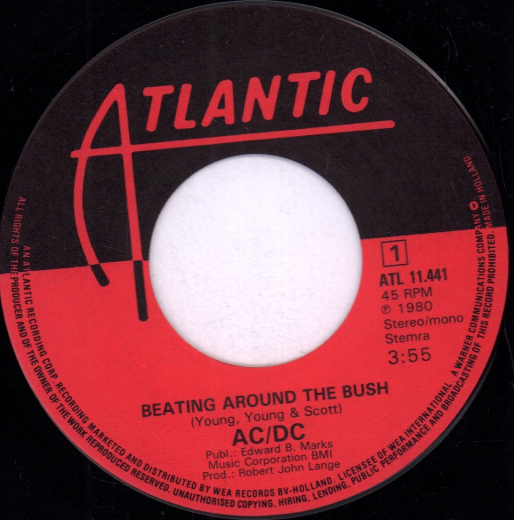 AC/DC - Beating Around The Bush - 7 Inch
