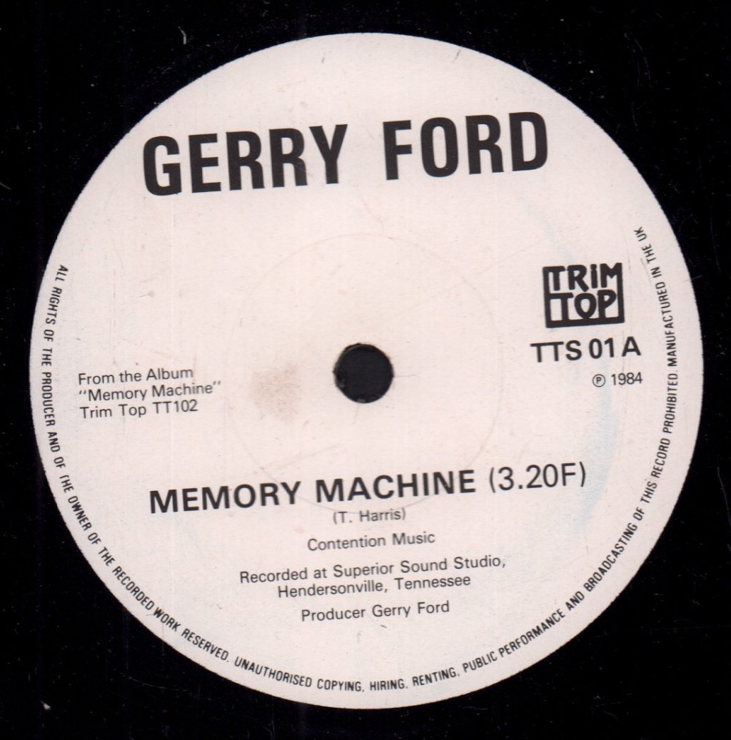 Gerry Ford - Memory Machine - 7 Inch