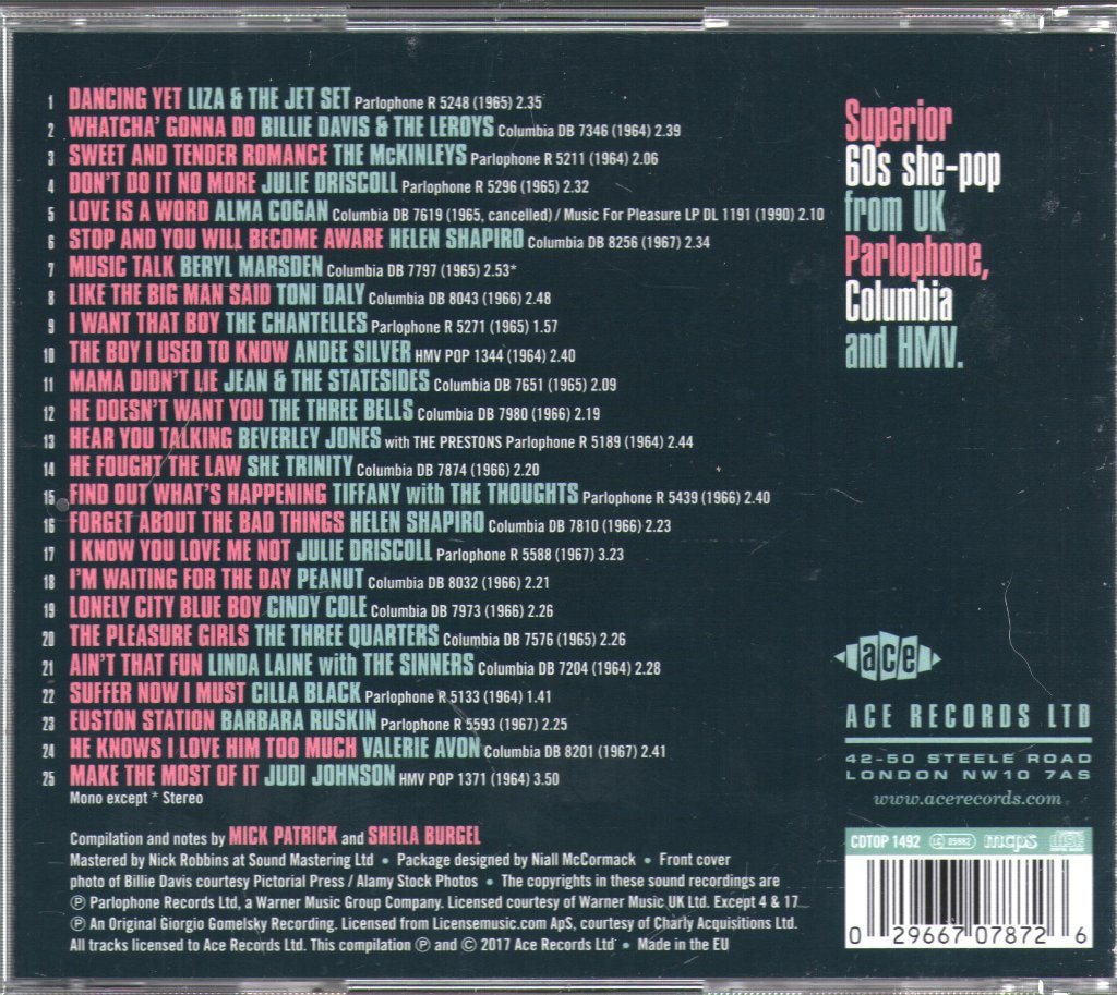 Various Artists - Marylebone Beat Girls 1964-1967 - Cd