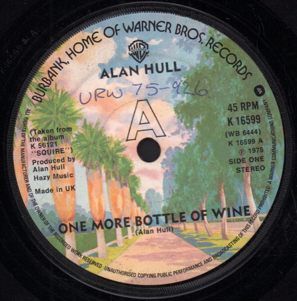Alan Hull - One More Bottle Of Wine - 7 Inch