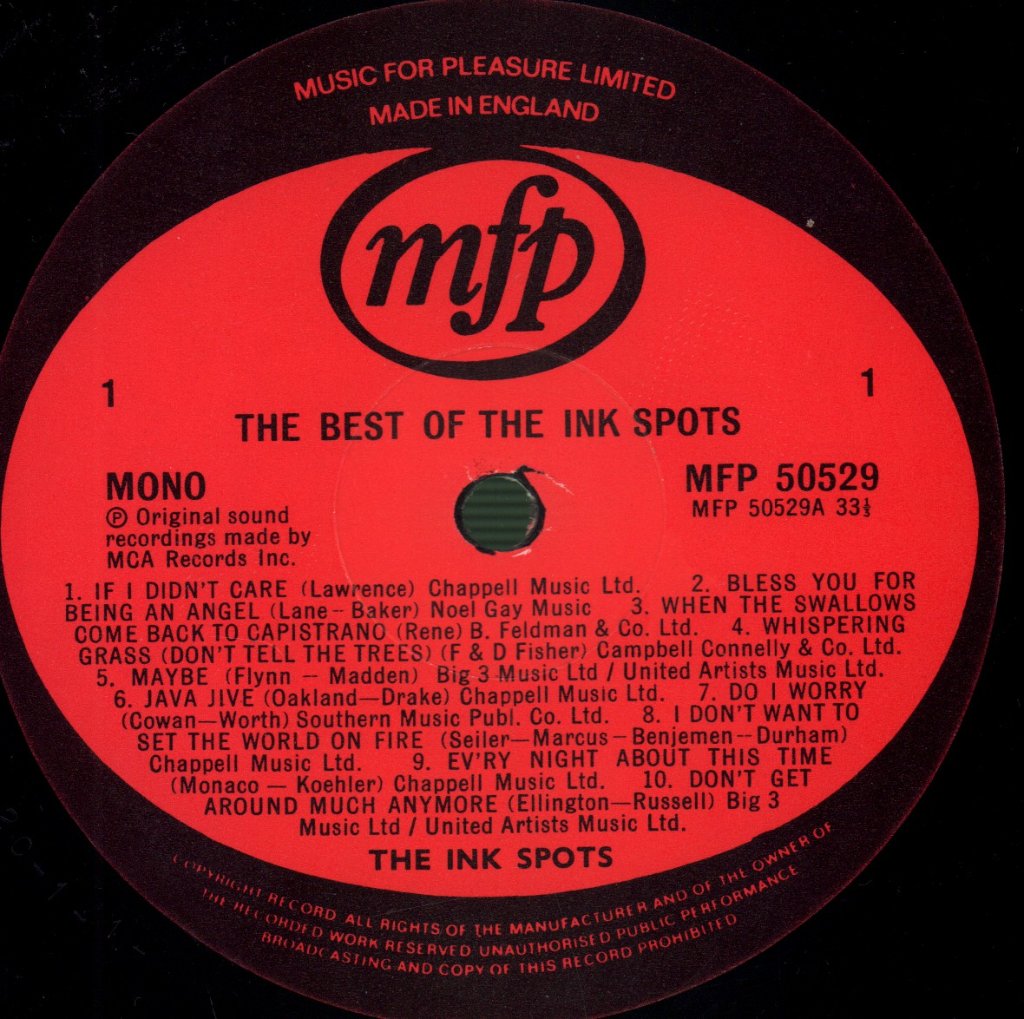 Ink Spots - Best Of The Ink Spots (20 Classic Tracks) - Lp