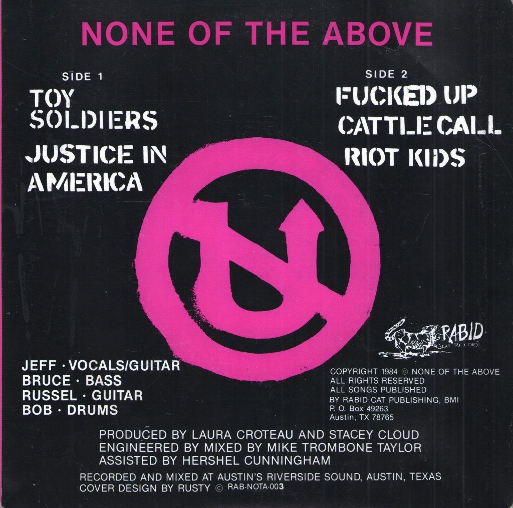 None Of The Above - Toy Soldiers E.P. - 7 Inch