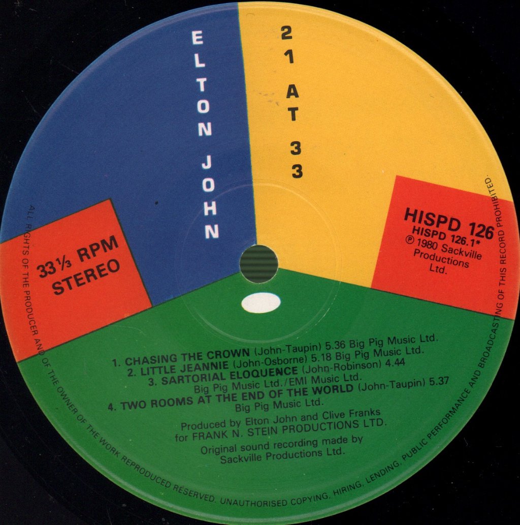 Elton John - 21 At 33 - Lp
