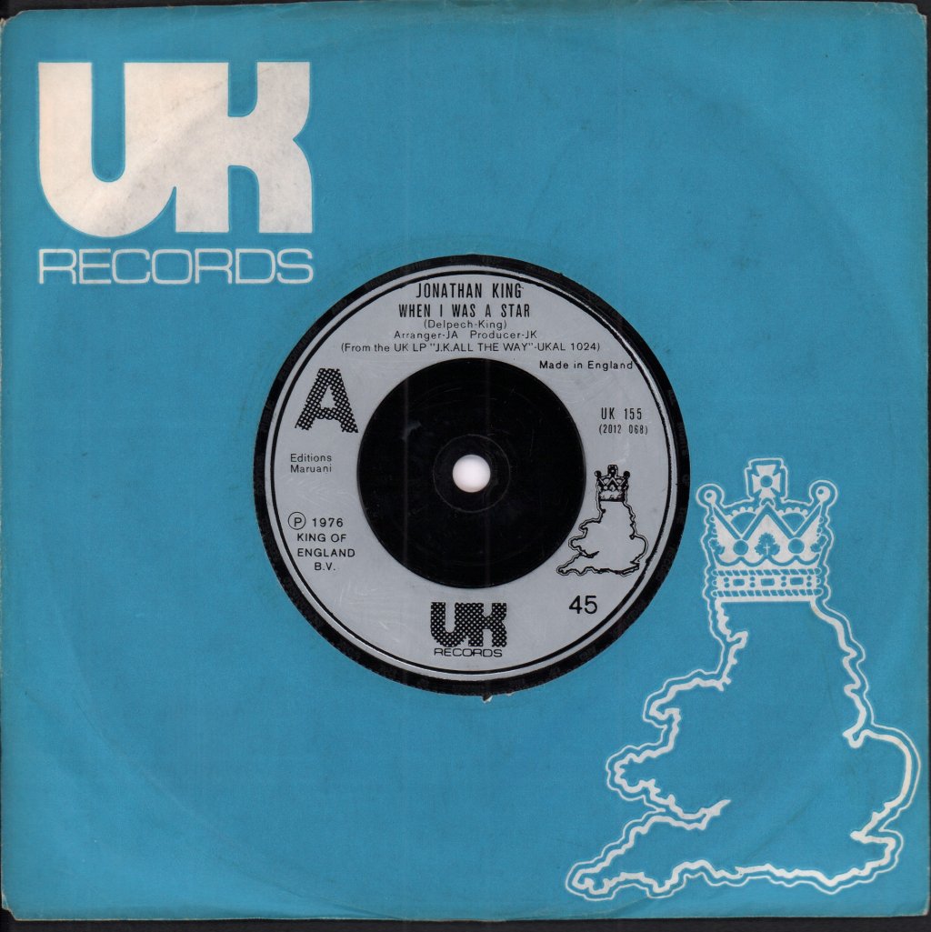 Jonathan King - When I Was A Star - 7 Inch