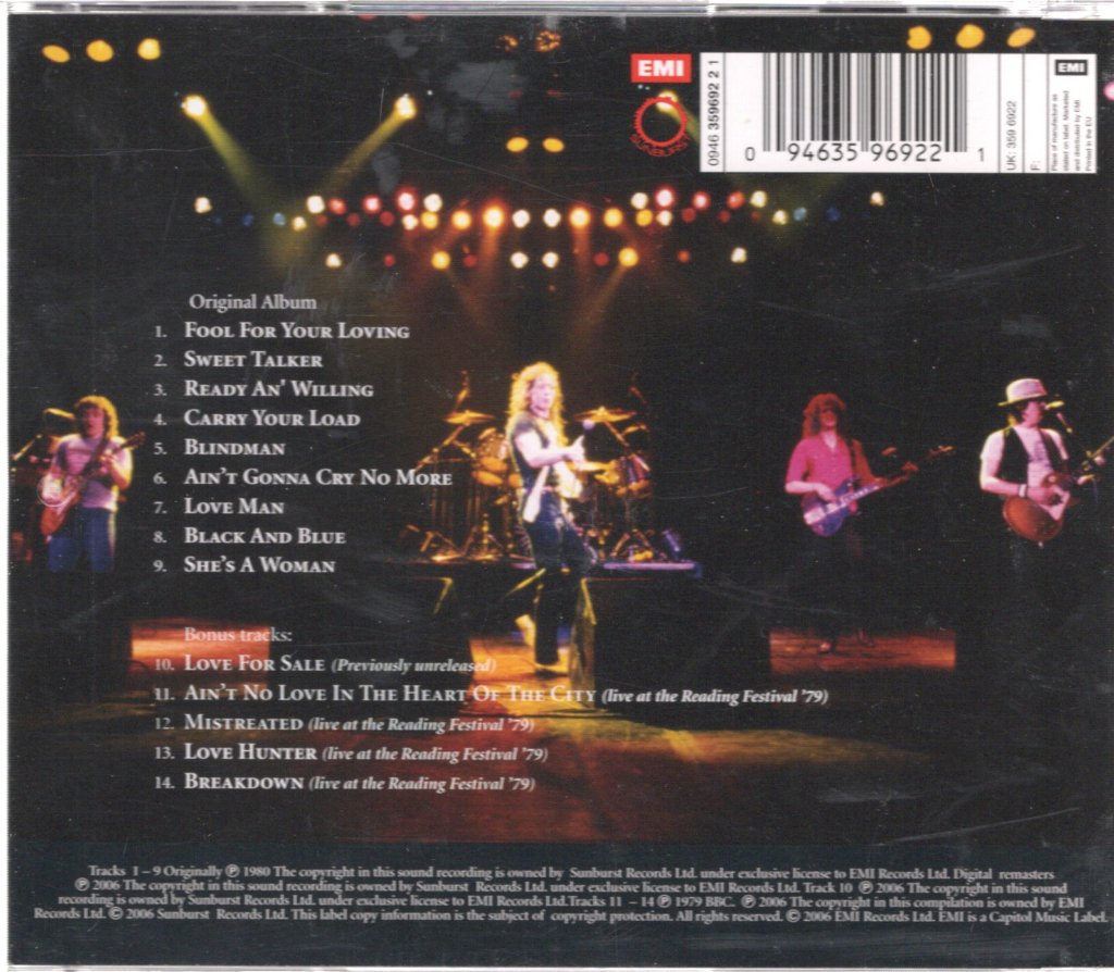 Whitesnake - Ready An' Willing - Cd