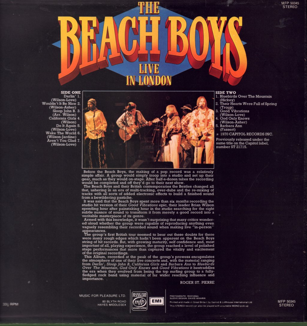 Beach Boys - Live In London - Lp