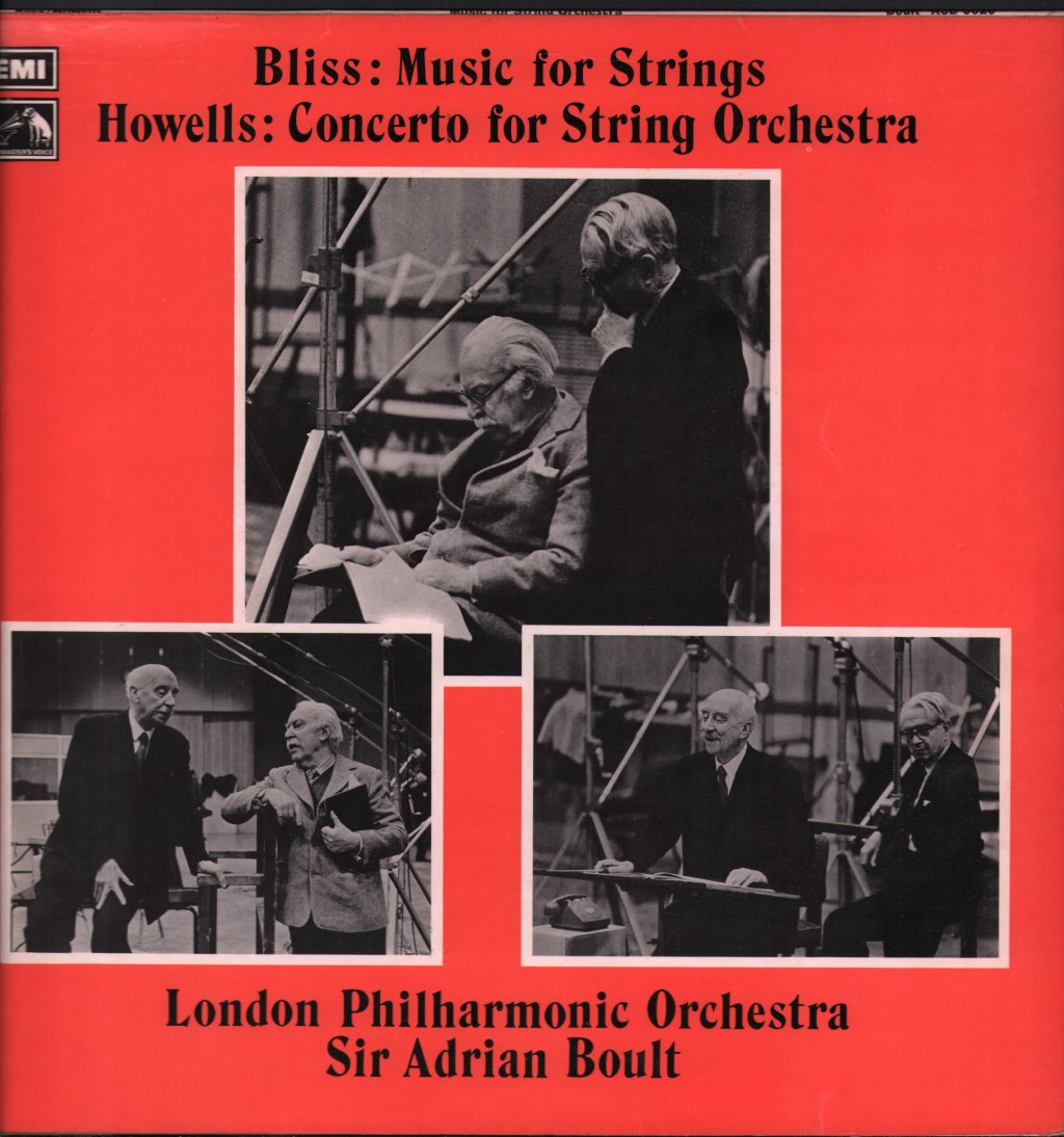 Sir Adrian Boult / London Philharmonic - Bliss - Music For Strings / Howells - Concerto For String Orchestra - Lp