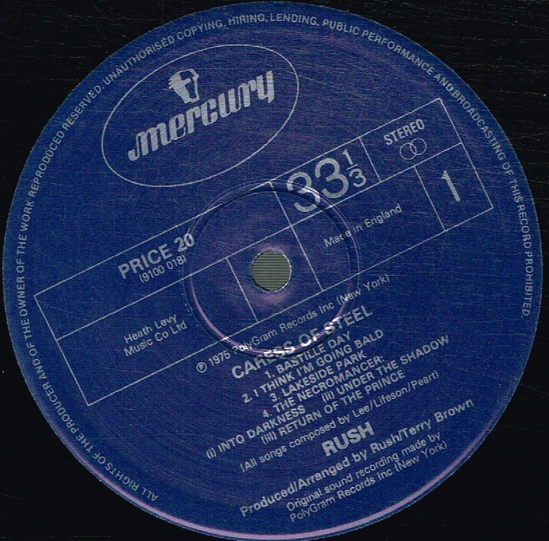 Rush - Caress Of Steel - Lp