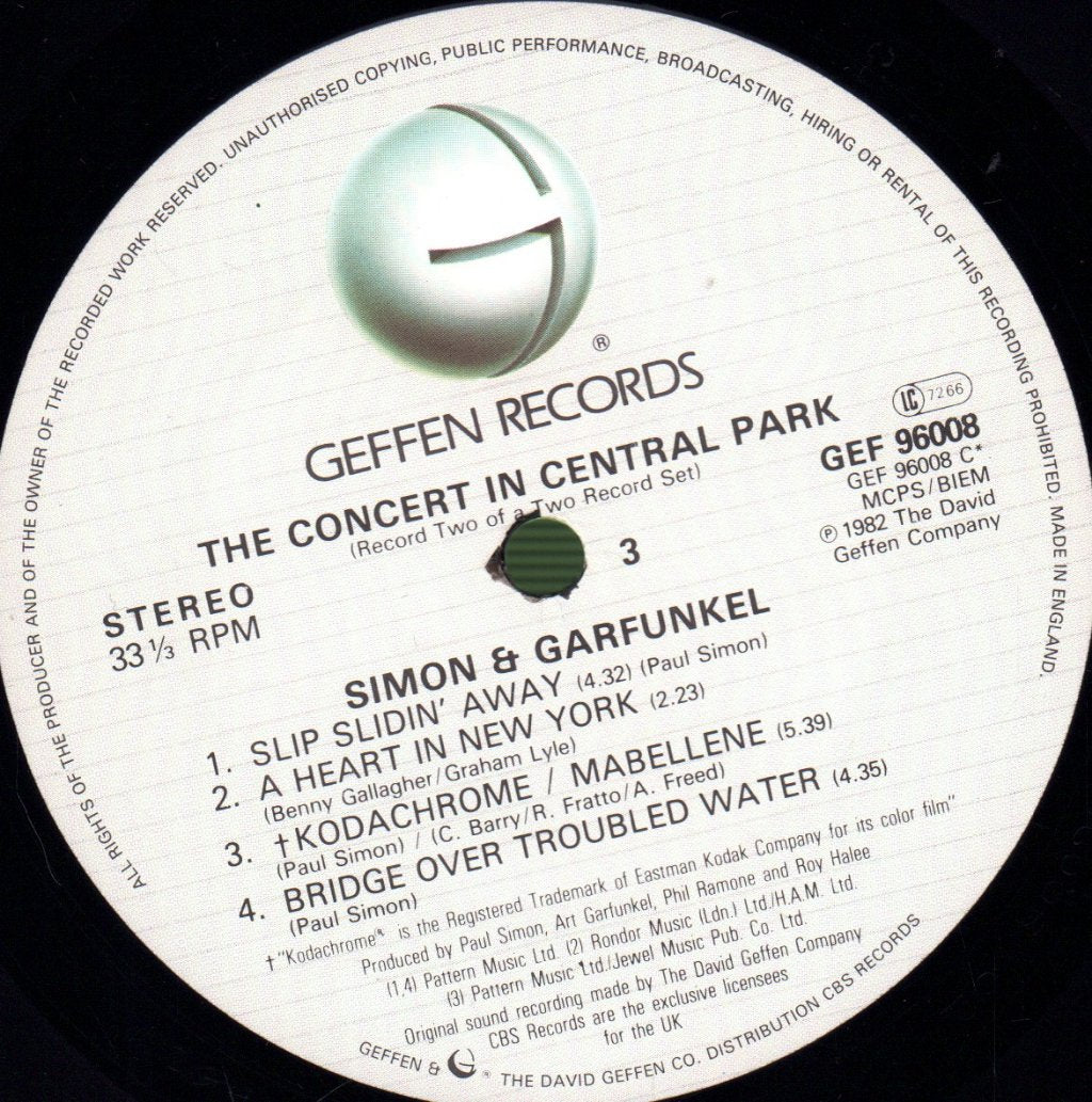 Simon And Garfunkel - Concert In Central Park - Double Lp