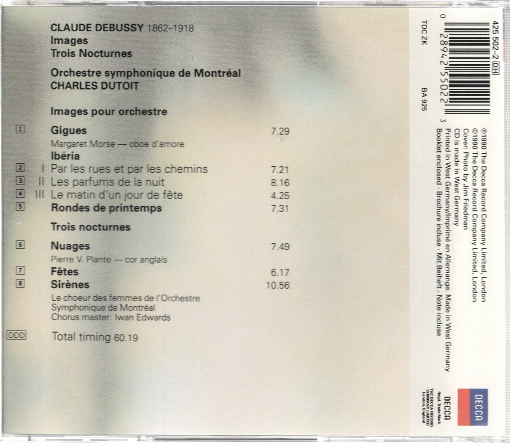 Claude Debussy - Images / Nocturnes - Cd