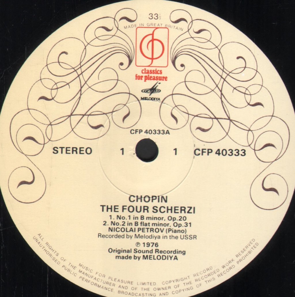Nikolai Petrov - Chopin - Four Scherzi - Lp