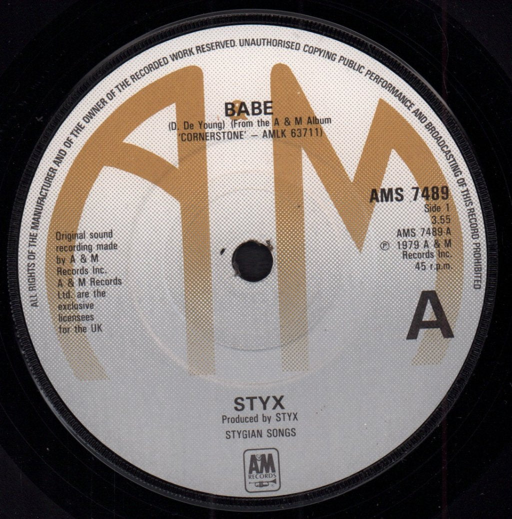 Styx - Babe - 7 Inch