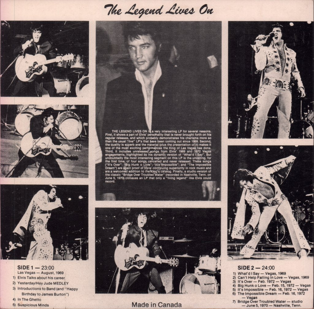 Elvis Presley - Legend Lives On - 10 Inch