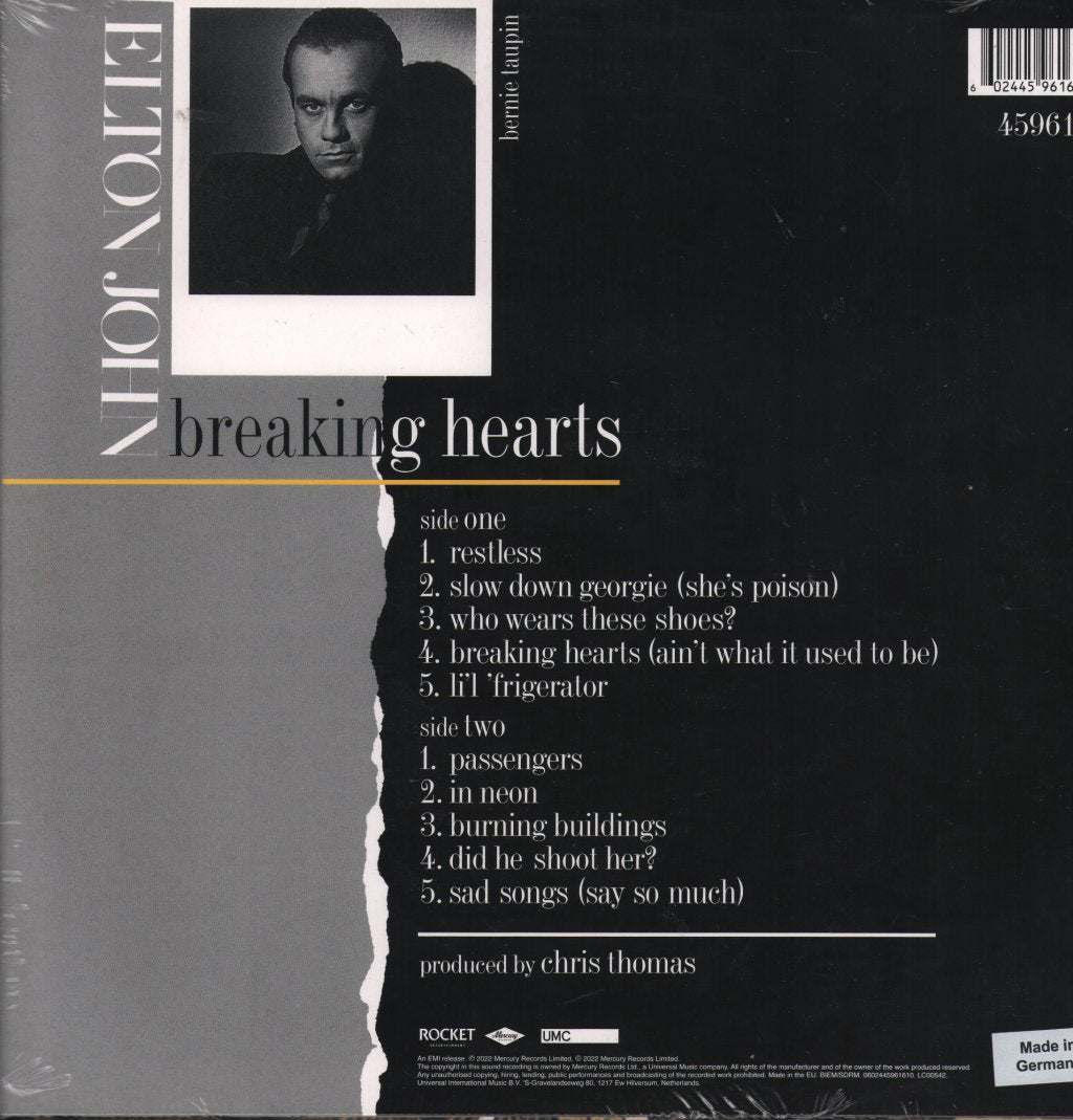 Elton John - Breaking Hearts - Lp