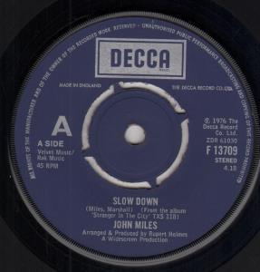 John Miles - Slow Down - 7 Inch