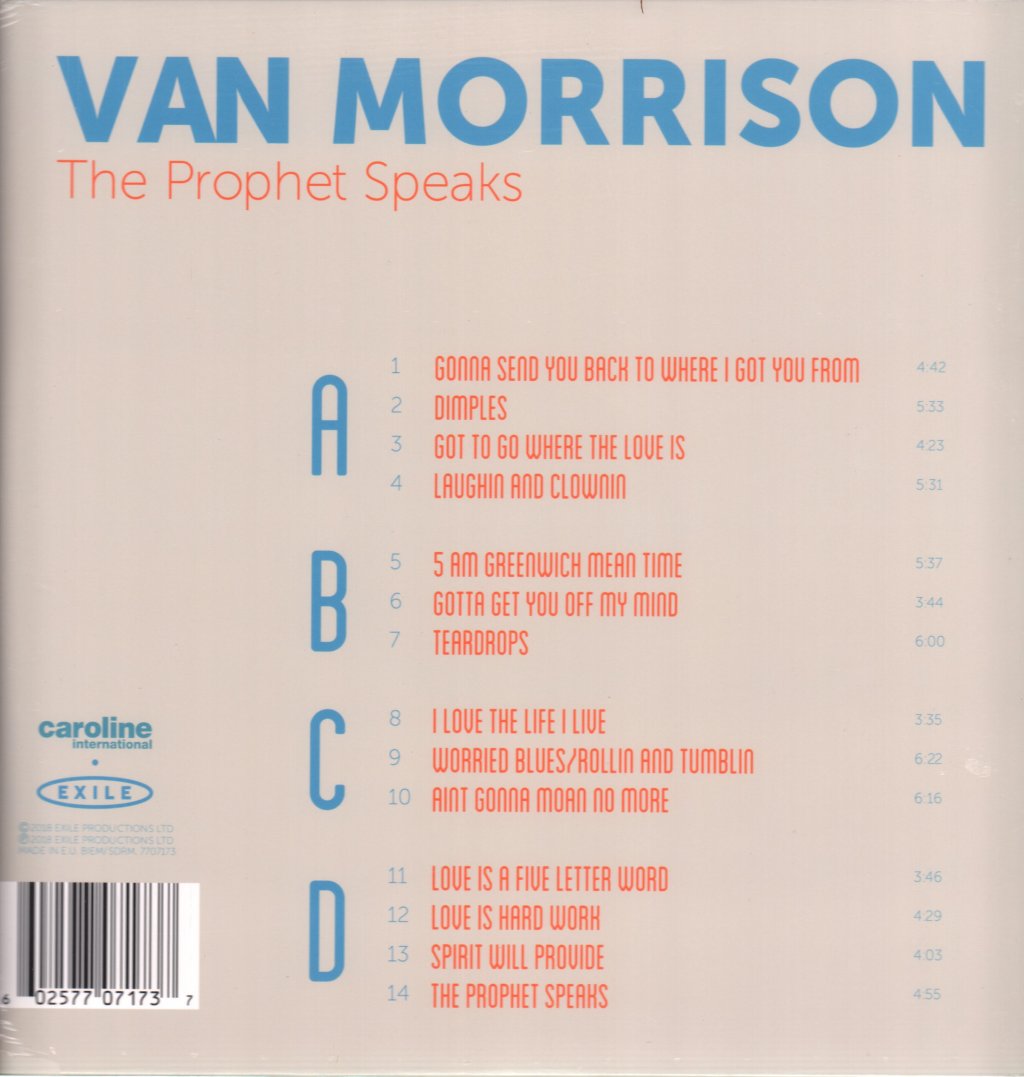 Van Morrison - Prophet Speaks - Double Lp