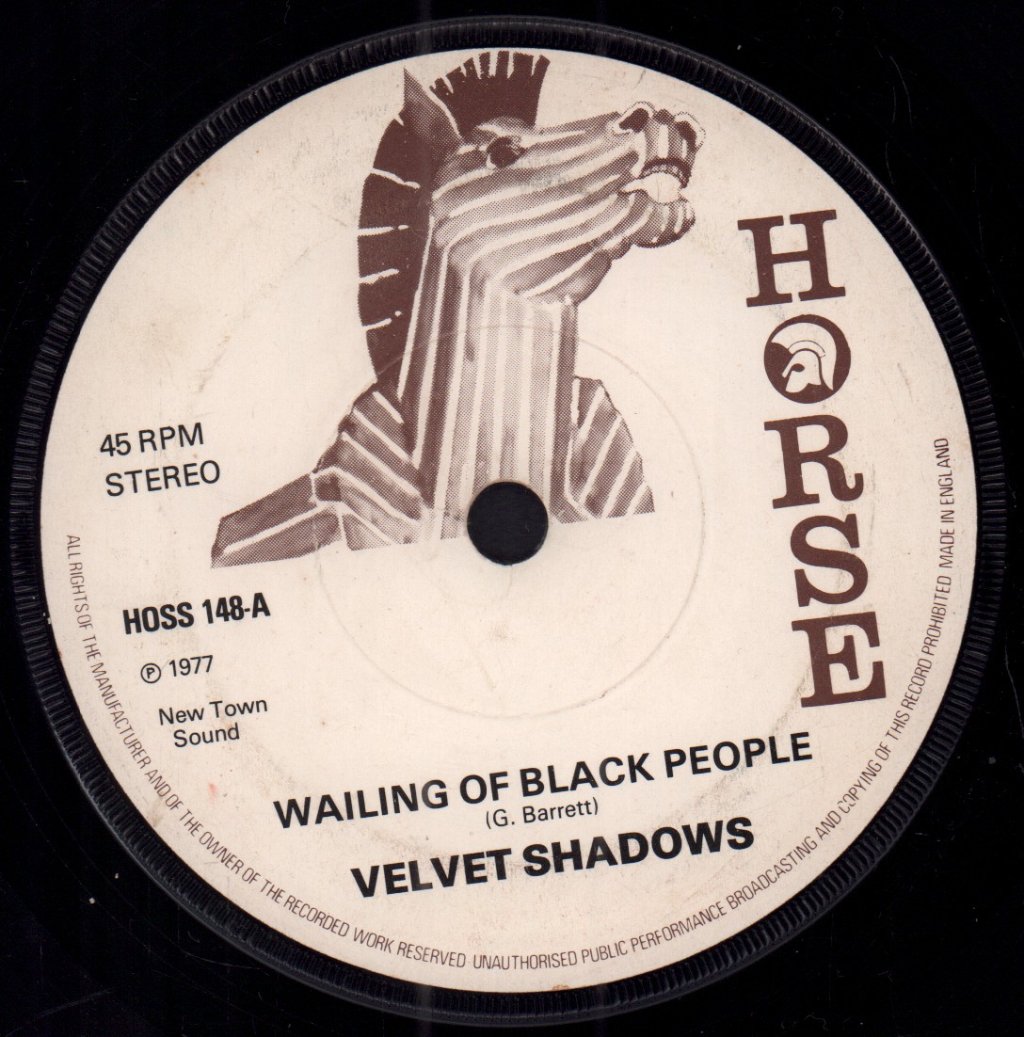 Velvet Shadows - Wailing Of Black People - 7 Inch