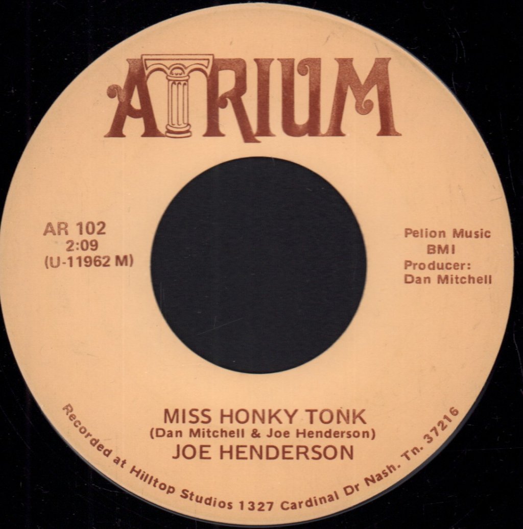 Joe Henderson - miss honky tonk - 7 Inch