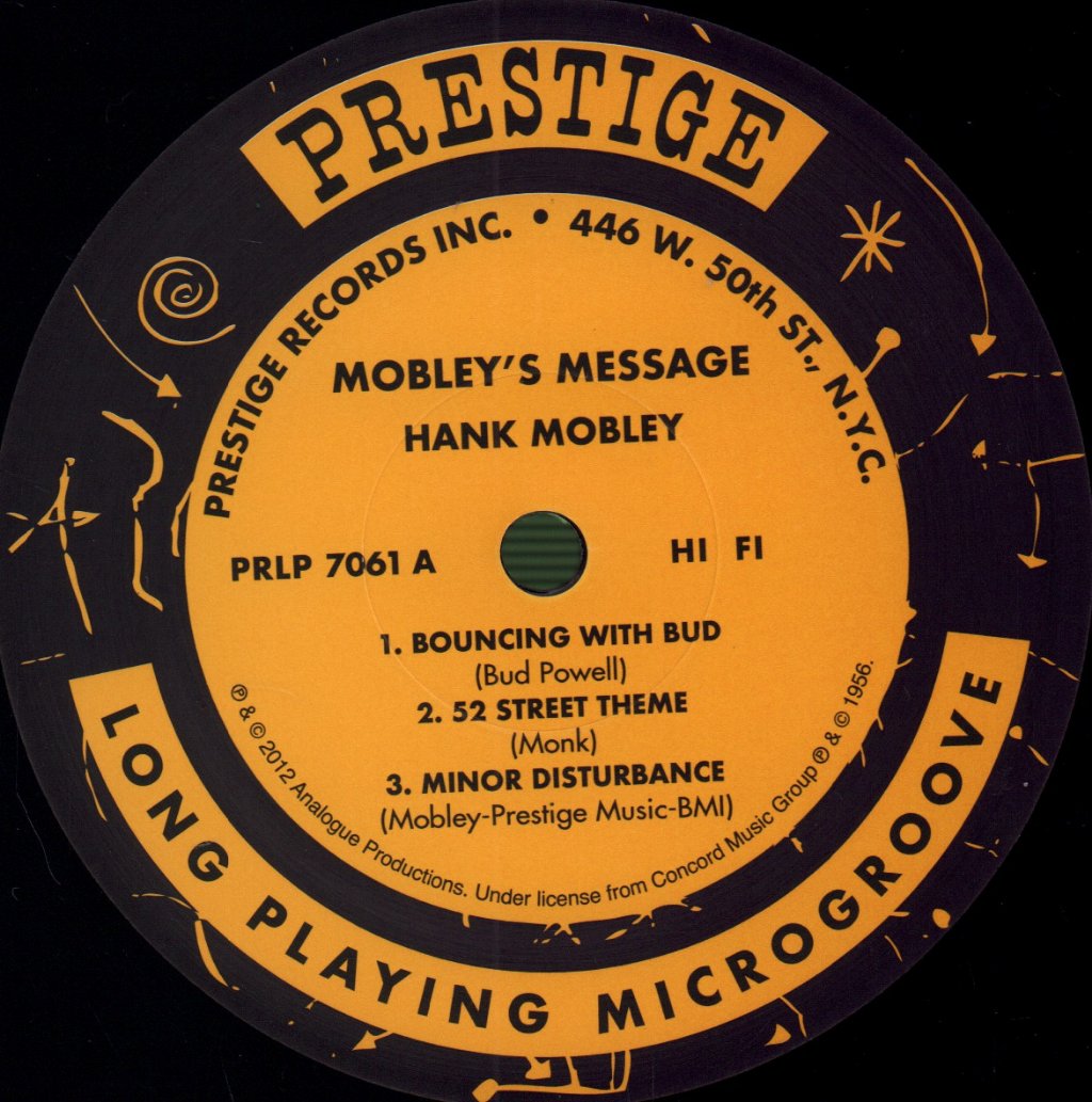 Hank Mobley - Mobley's Message - Lp