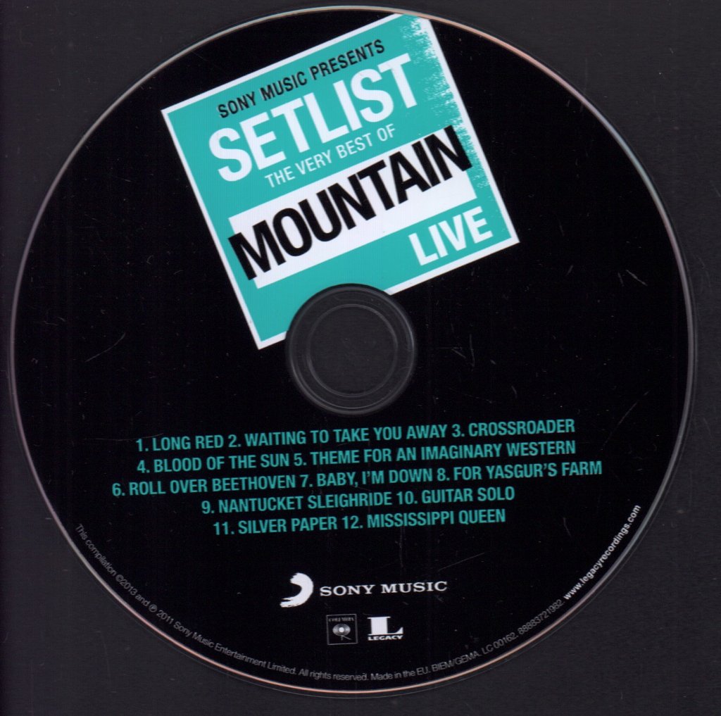 Mountain - Setlist The Very Best Of Mountain Live - Cd