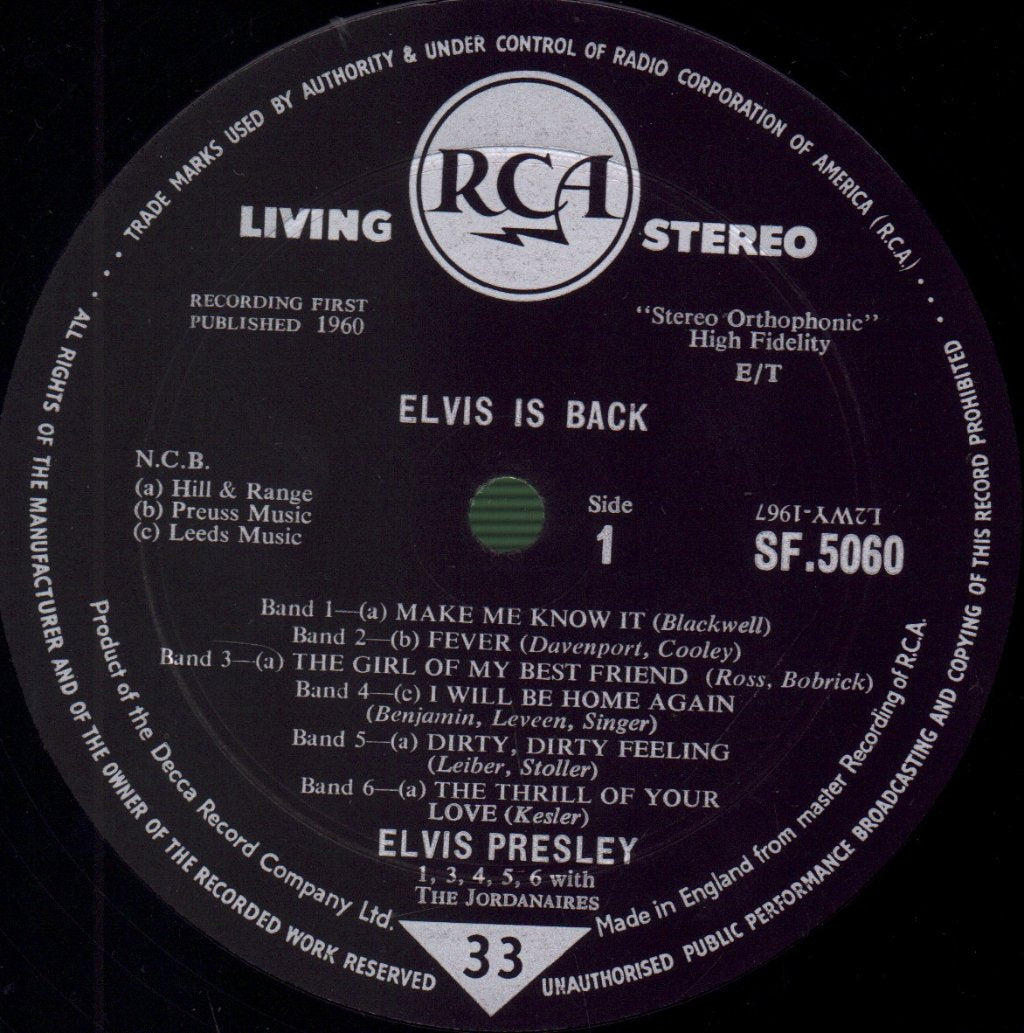 Elvis Presley - Elvis Is Back - Lp