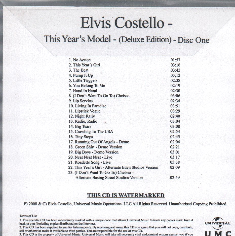 Elvis Costello - This Years Model - Cdr