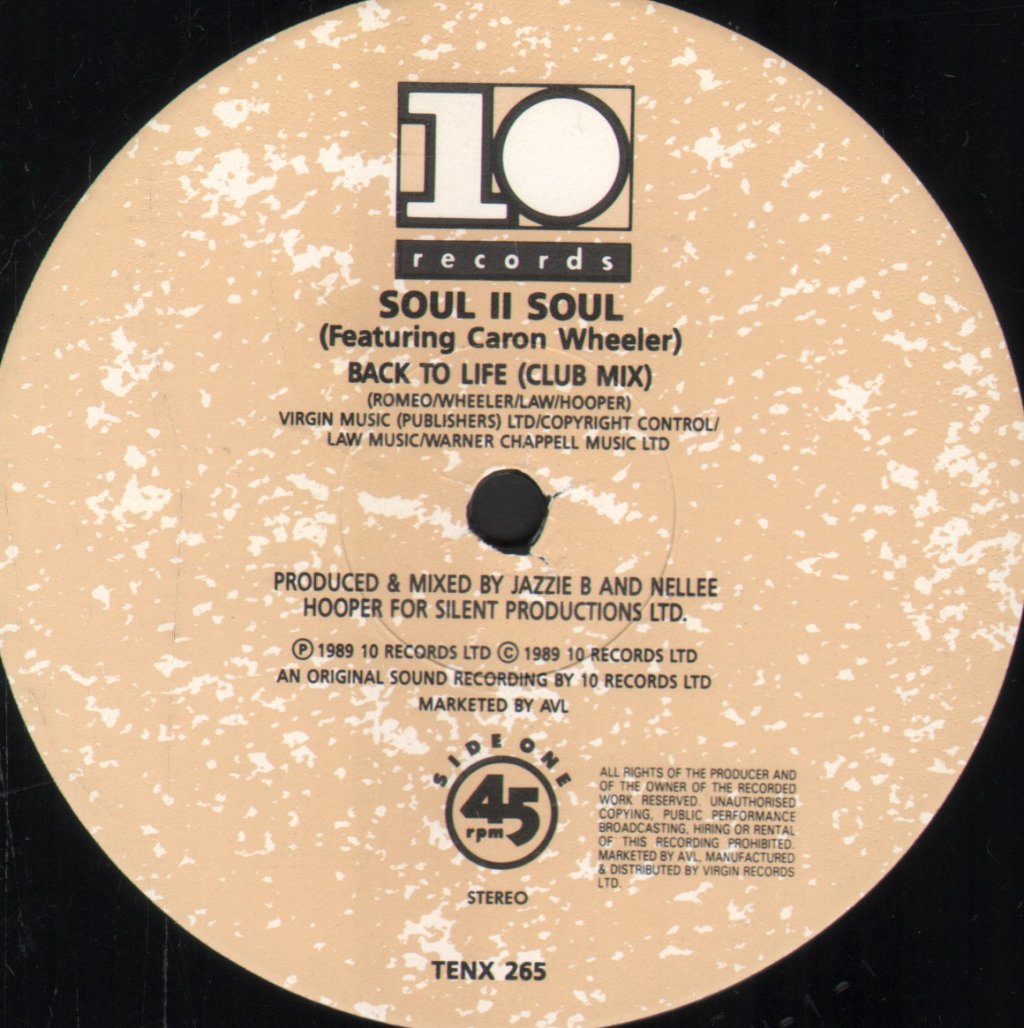 Soul II Soul - Back To Life - 12 Inch