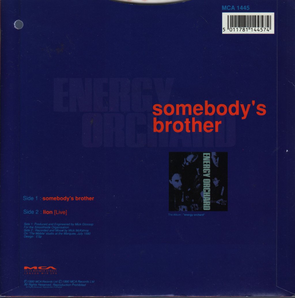 Energy Orchard - Somebody's Brother - 7 Inch