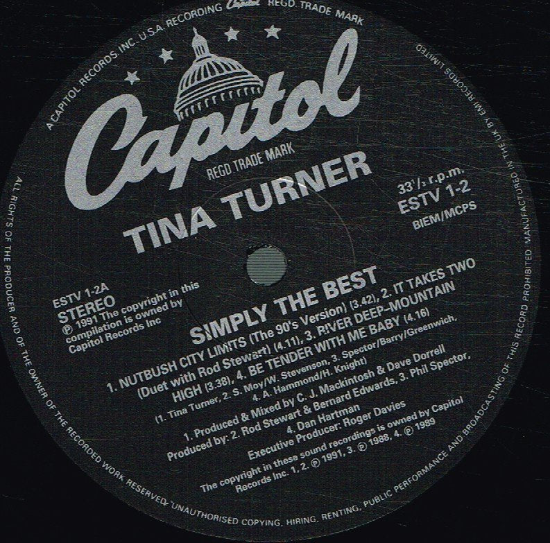Tina Turner - Simply The Best - Double Lp