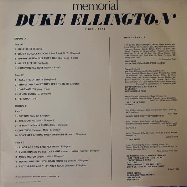 Duke Ellington - Memorial Duke Ellington - Double Lp