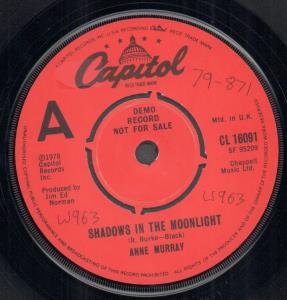 Anne Murray - Shadows In The Moonlight - 7 Inch