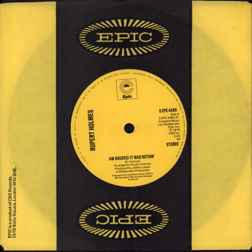Rupert Holmes - Aw Shucks It Was Nothin' - 7 Inch