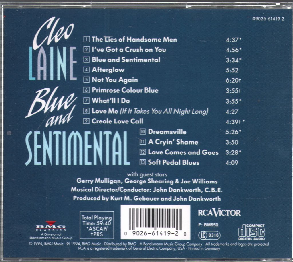 Cleo Laine - Blue And Sentimental - Cd