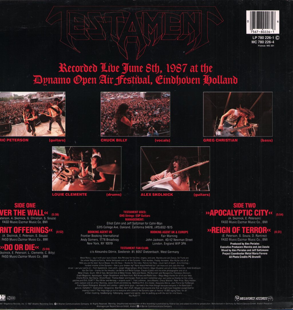 Testament - Live At Eindhoven - Lp