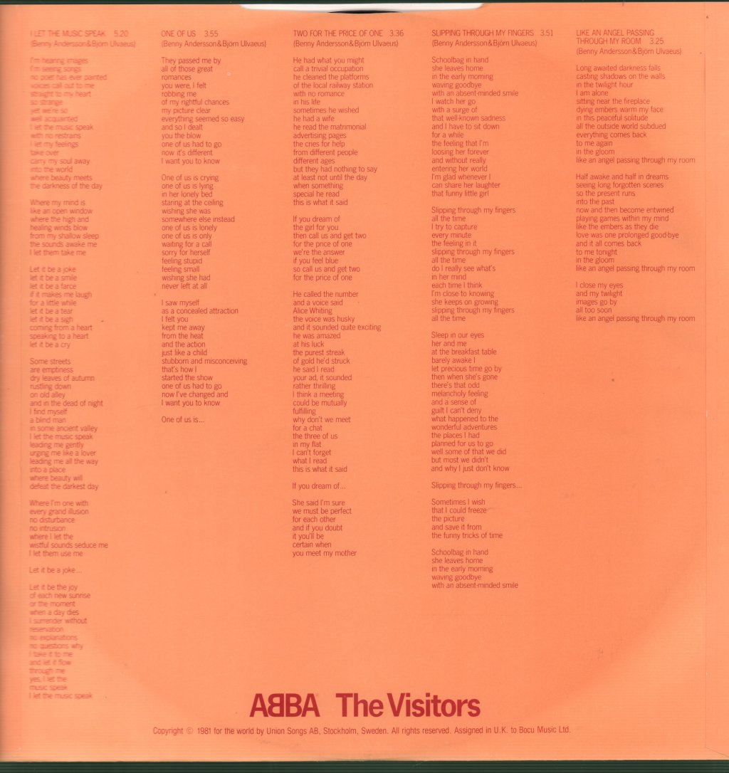 ABBA - Visitors - Lp