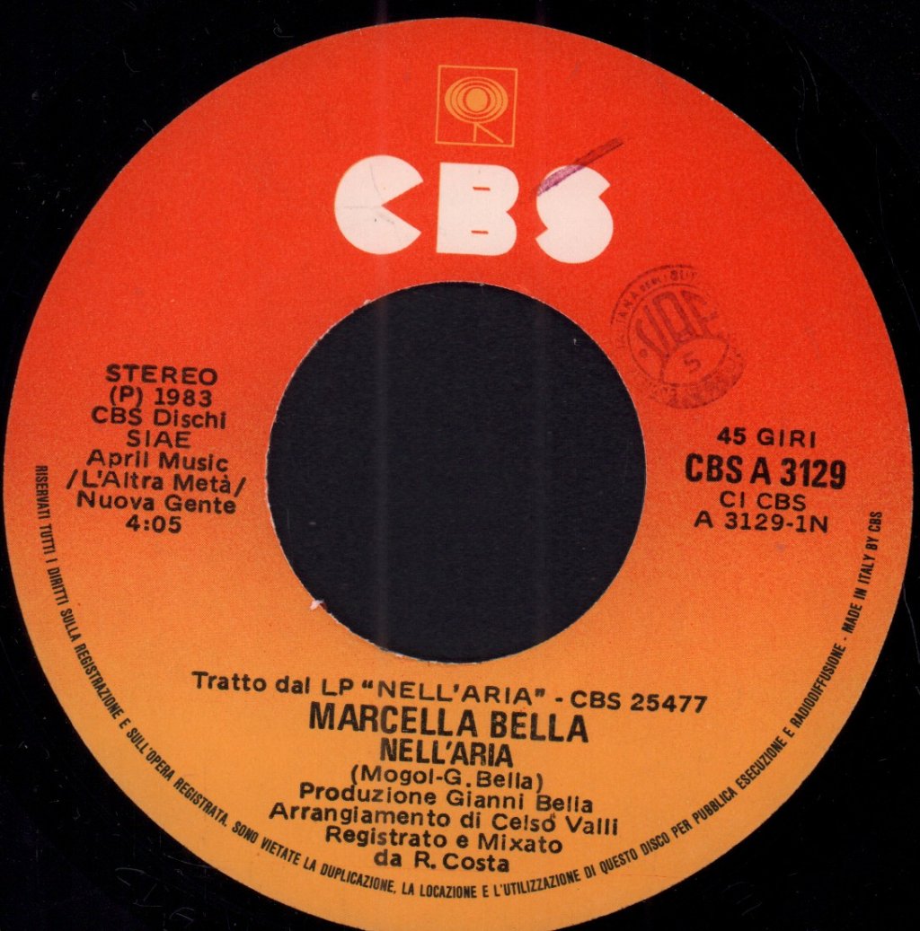 Marcella Bella - Nell'Aria - 7 Inch
