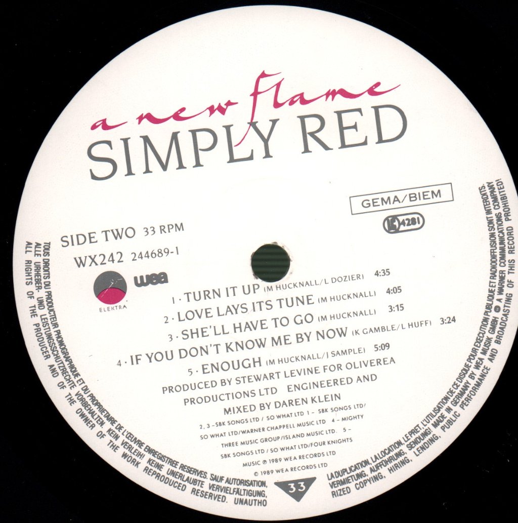 Simply Red - A New Flame - Lp
