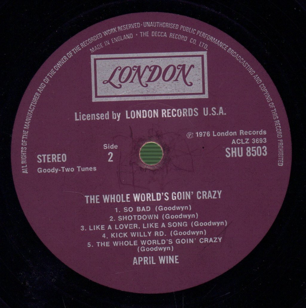 April Wine - Whole World's Goin' Crazy - Lp