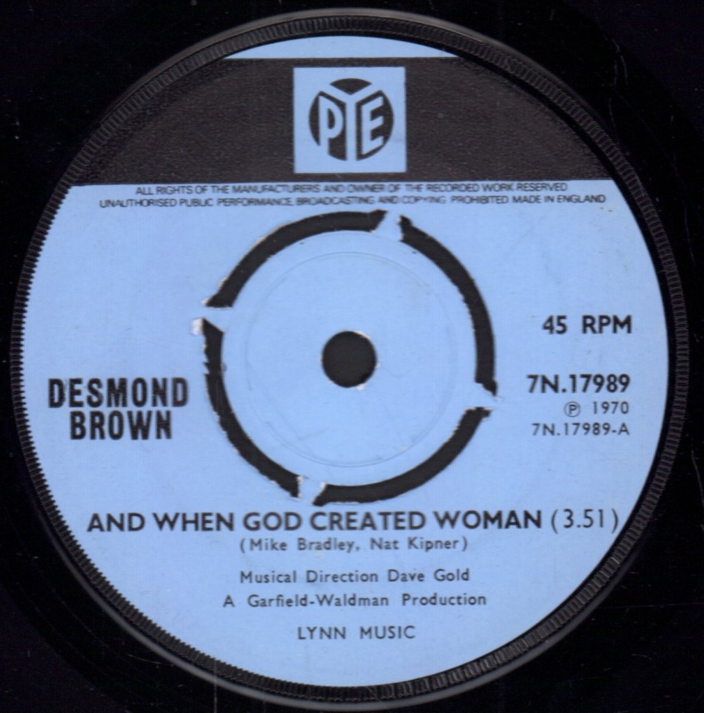 Desmond Brown - And When God Created Woman - 7 Inch