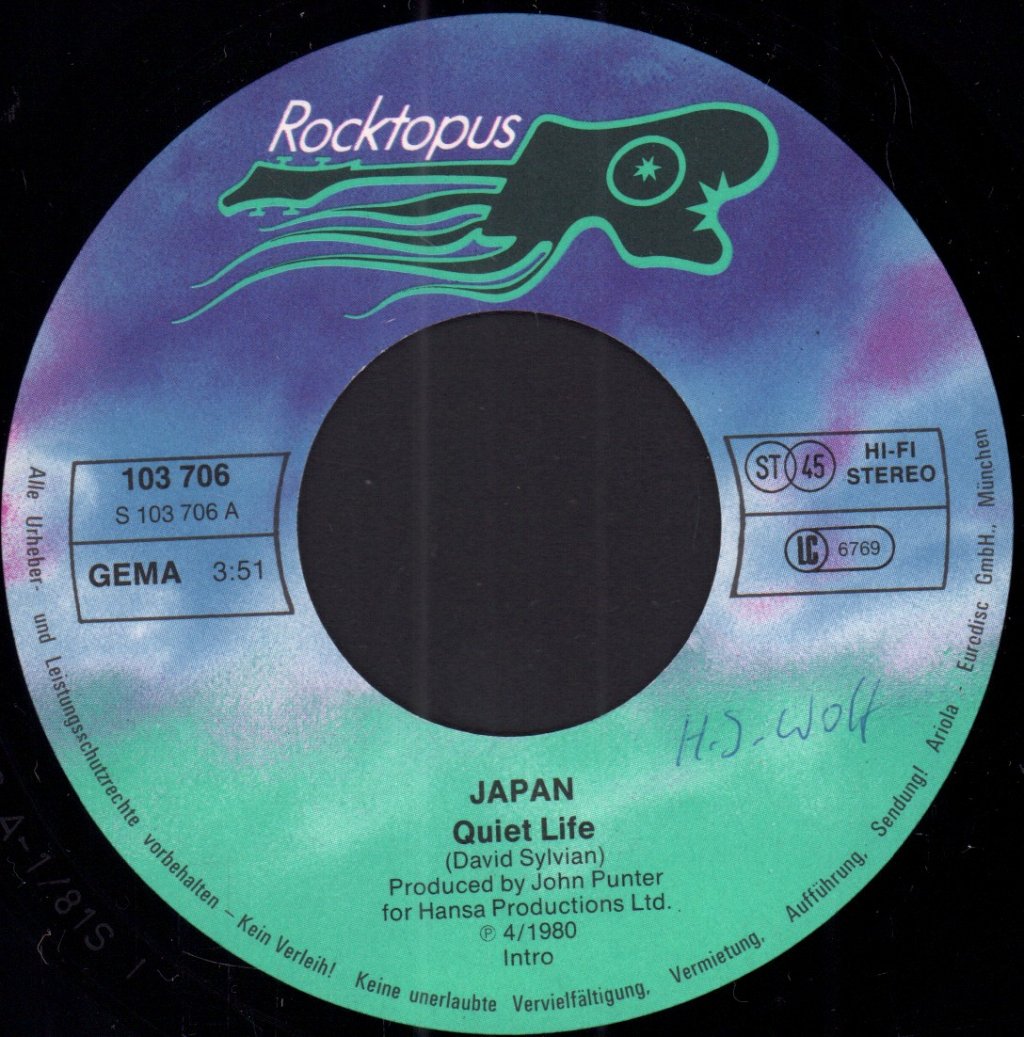 Japan - Quiet Life - 7 Inch