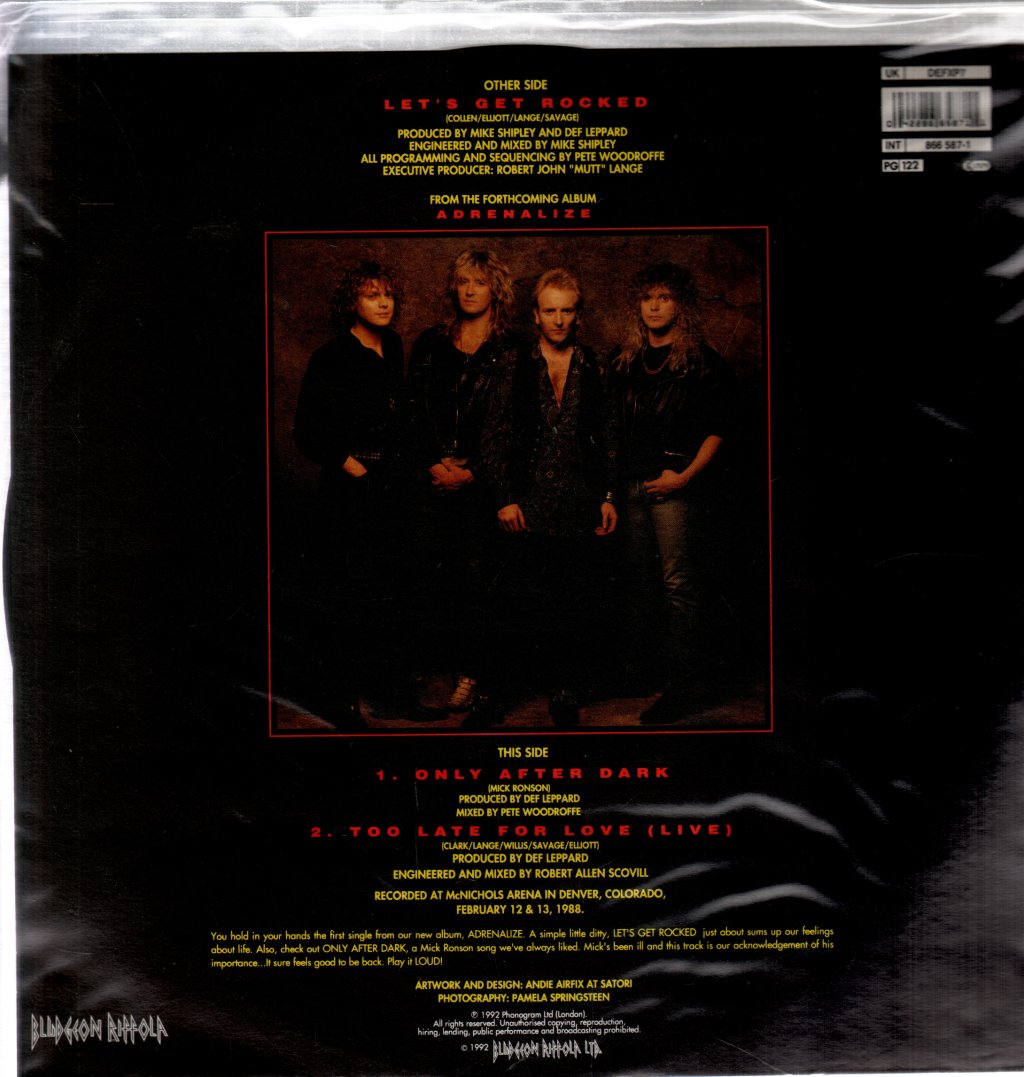 Def Leppard - Let's Get Rocked - 12 Inch
