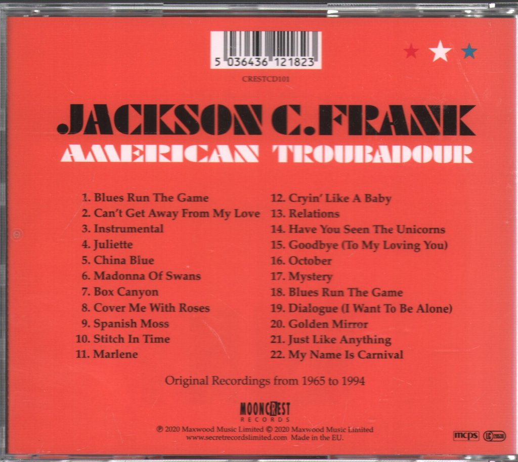 Jackson C. Frank - American Troubadour - Cd