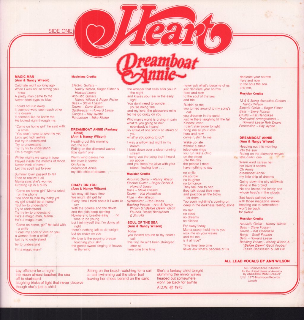 Heart - Dreamboat Annie - Lp