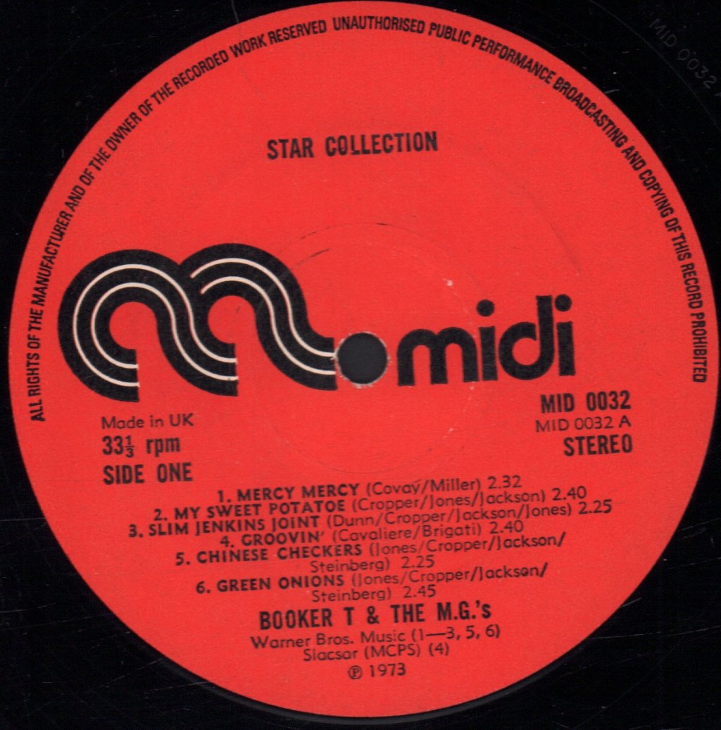Booker T & The MG's - Star Collection - Lp