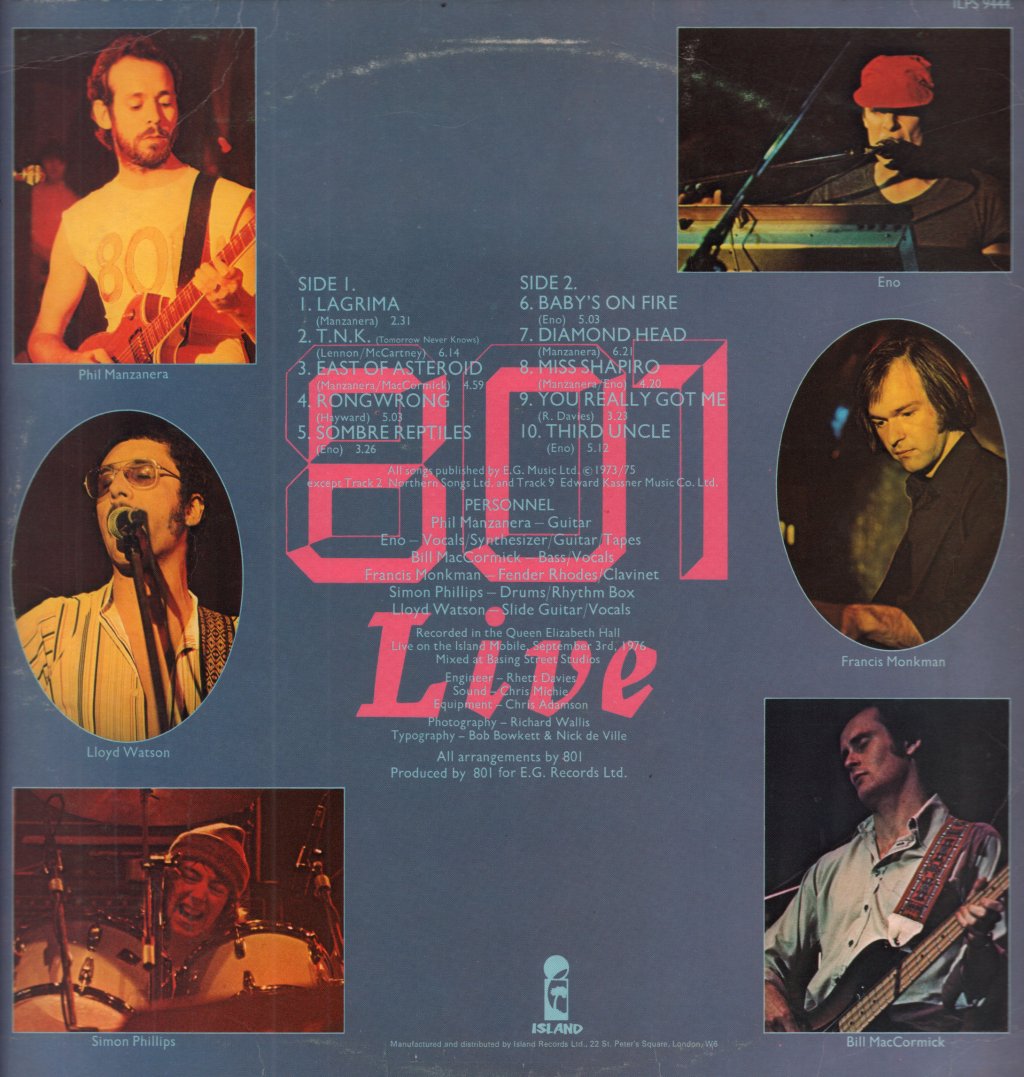 Phil Manzanera - 801 Live - Lp