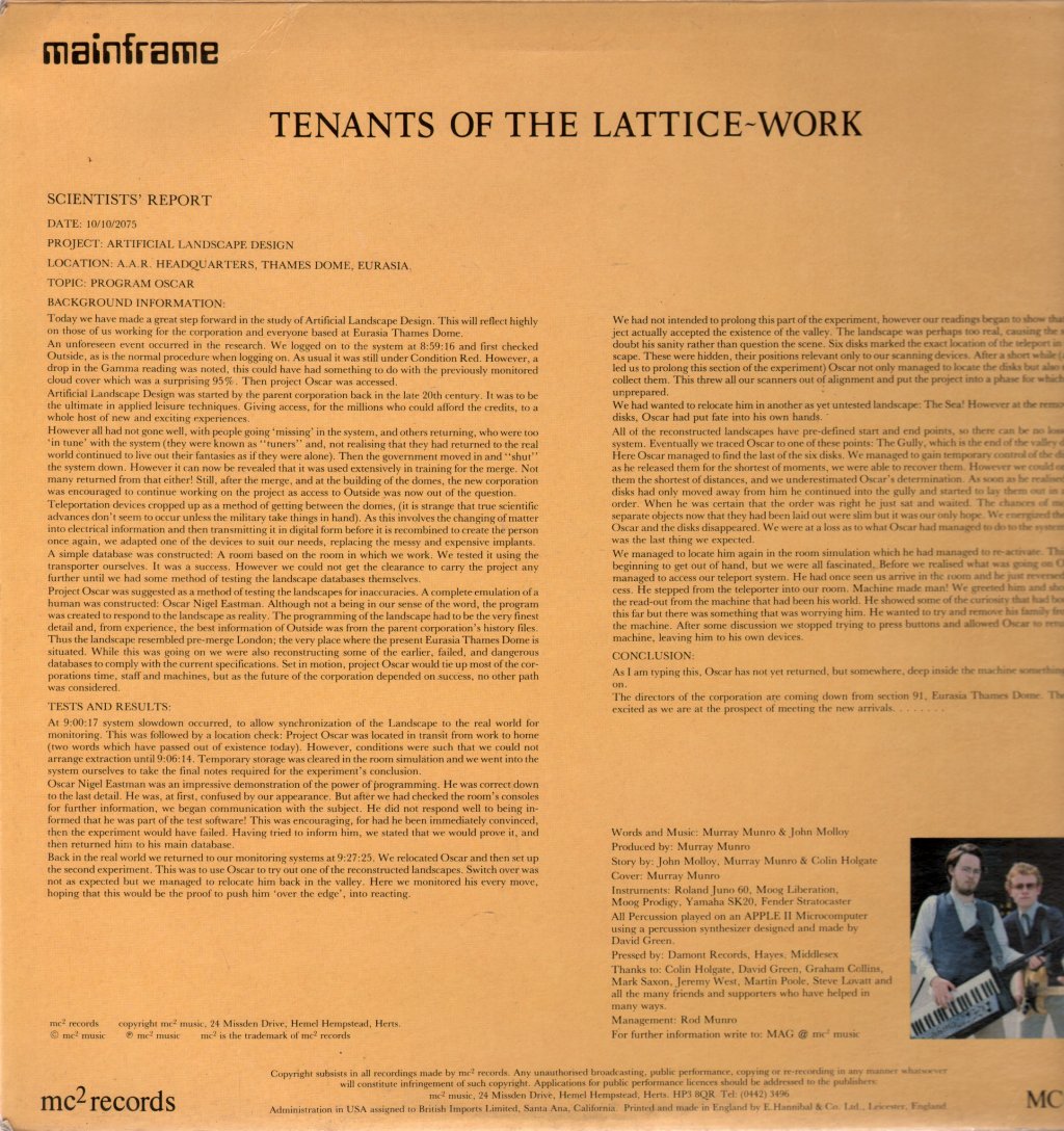 Mainframe - Tenants Of The Lattice Work - Lp