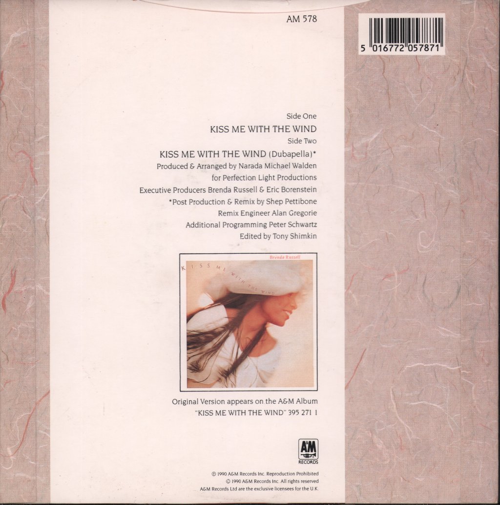 Brenda Russell - Kiss Me With The Wind - 7 Inch